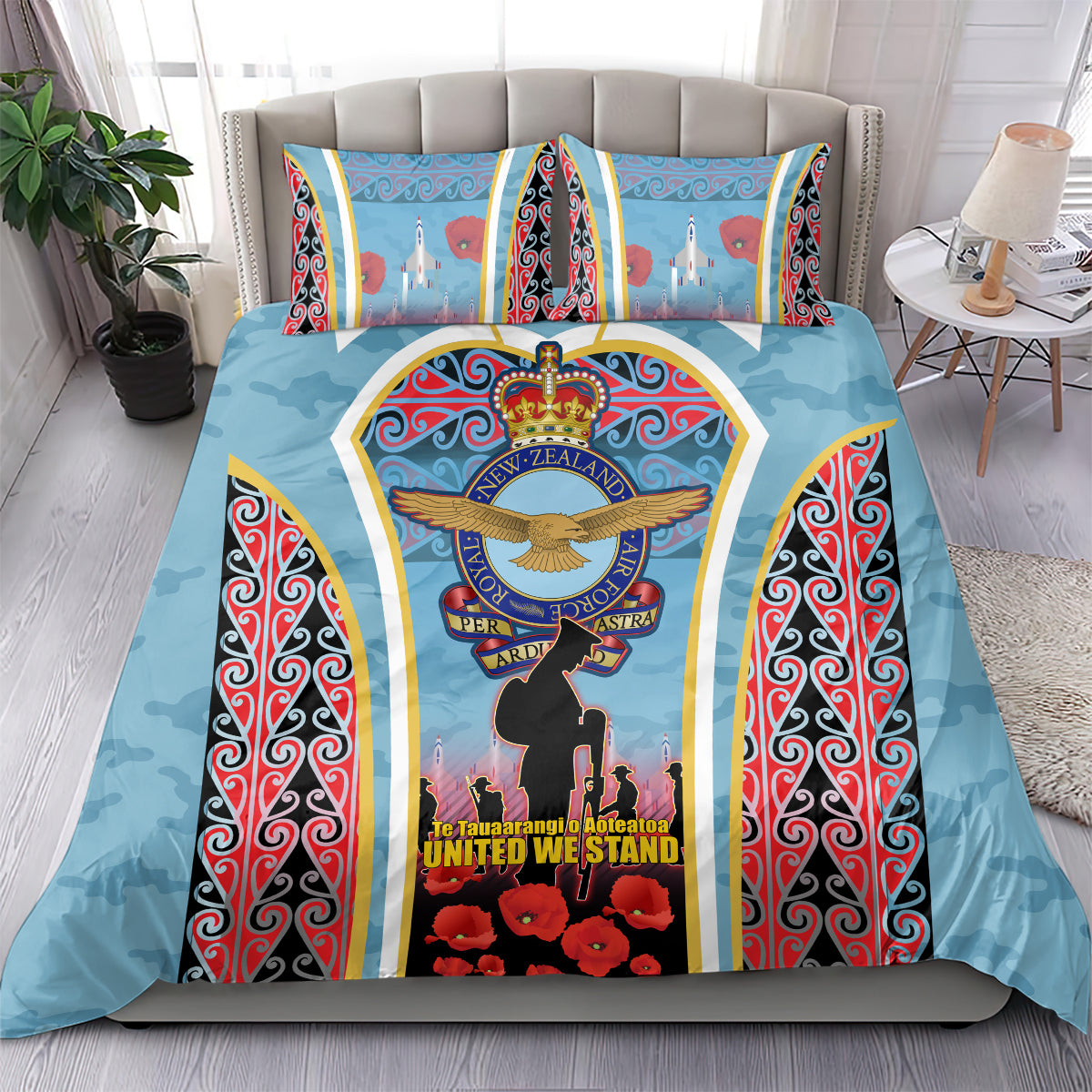 Royal New Zealand Air Force ANZAC Day Bedding Set Te Tauaarangi o Aotearoa