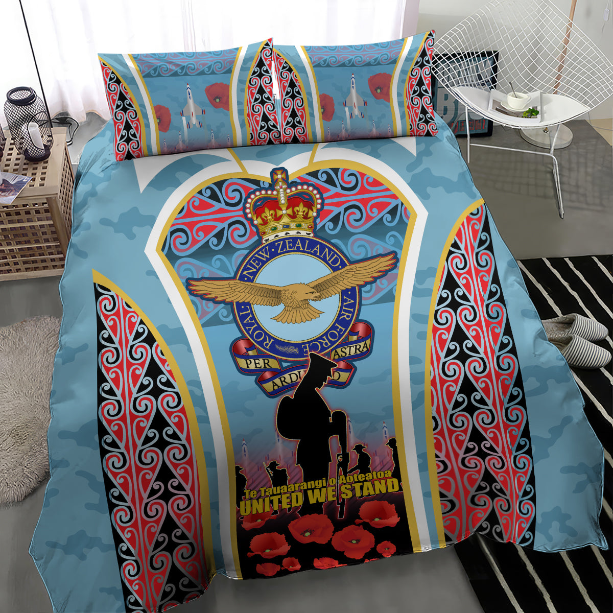 Royal New Zealand Air Force ANZAC Day Bedding Set Te Tauaarangi o Aotearoa