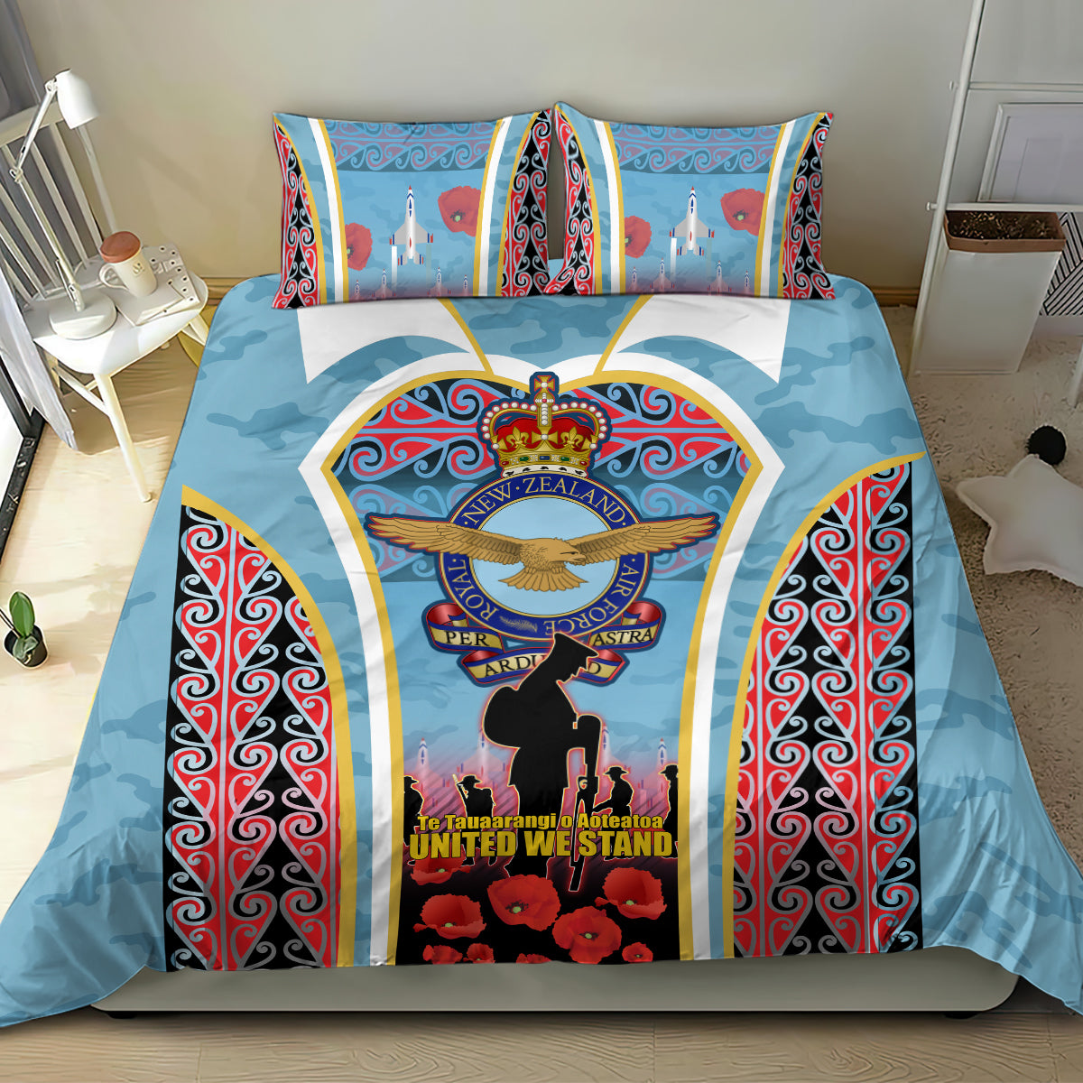 Royal New Zealand Air Force ANZAC Day Bedding Set Te Tauaarangi o Aotearoa
