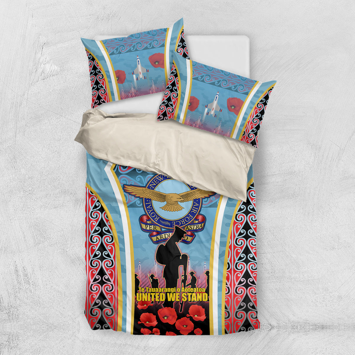 Royal New Zealand Air Force ANZAC Day Bedding Set Te Tauaarangi o Aotearoa