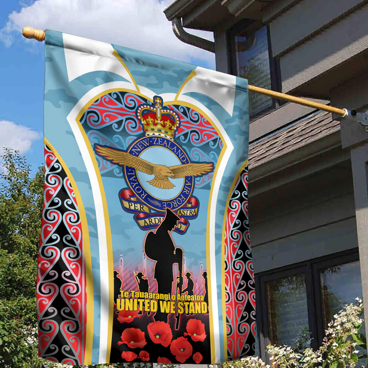 Royal New Zealand Air Force ANZAC Day Garden Flag Te Tauaarangi o Aotearoa