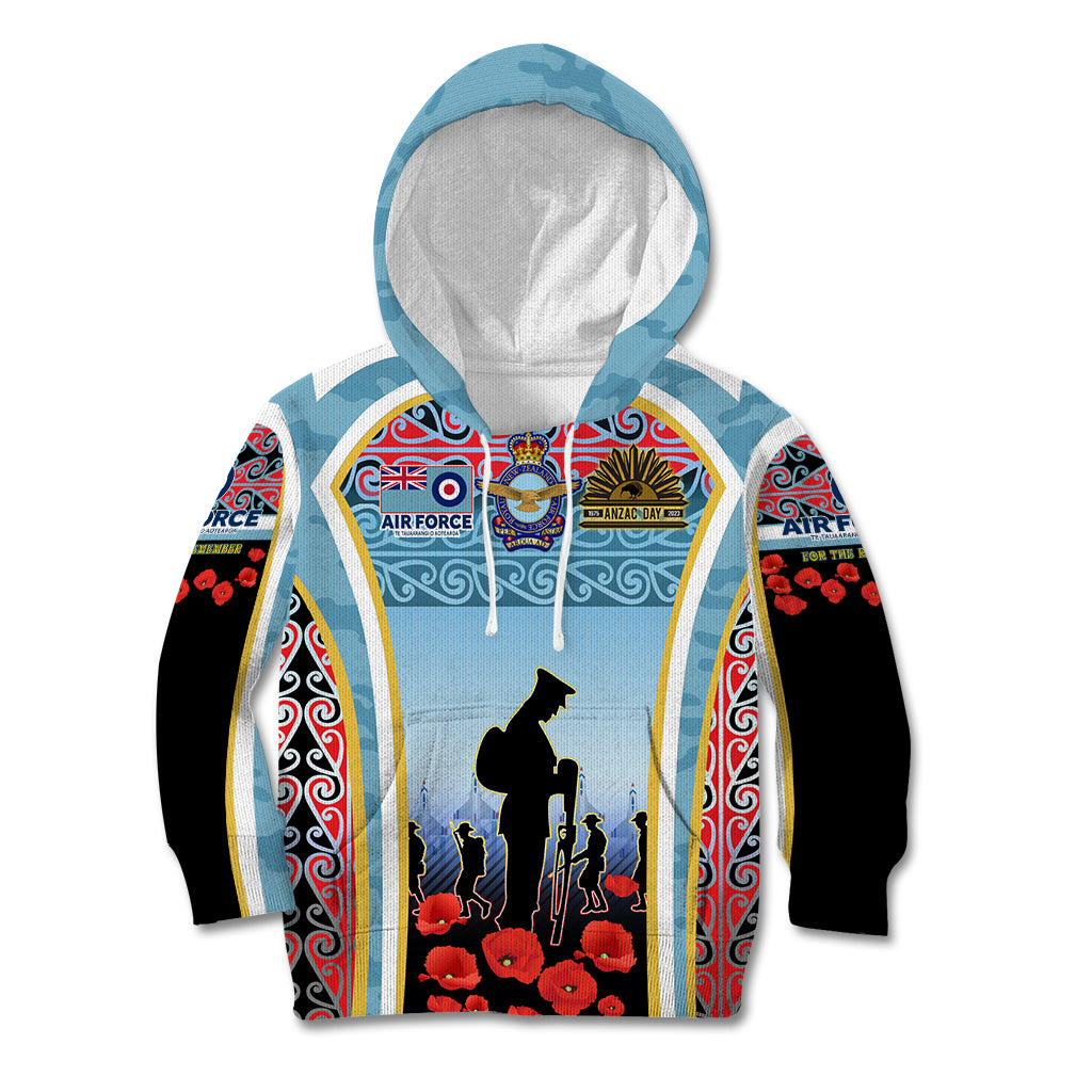 Royal New Zealand Air Force ANZAC Day Kid Hoodie Te Tauaarangi o Aotearoa
