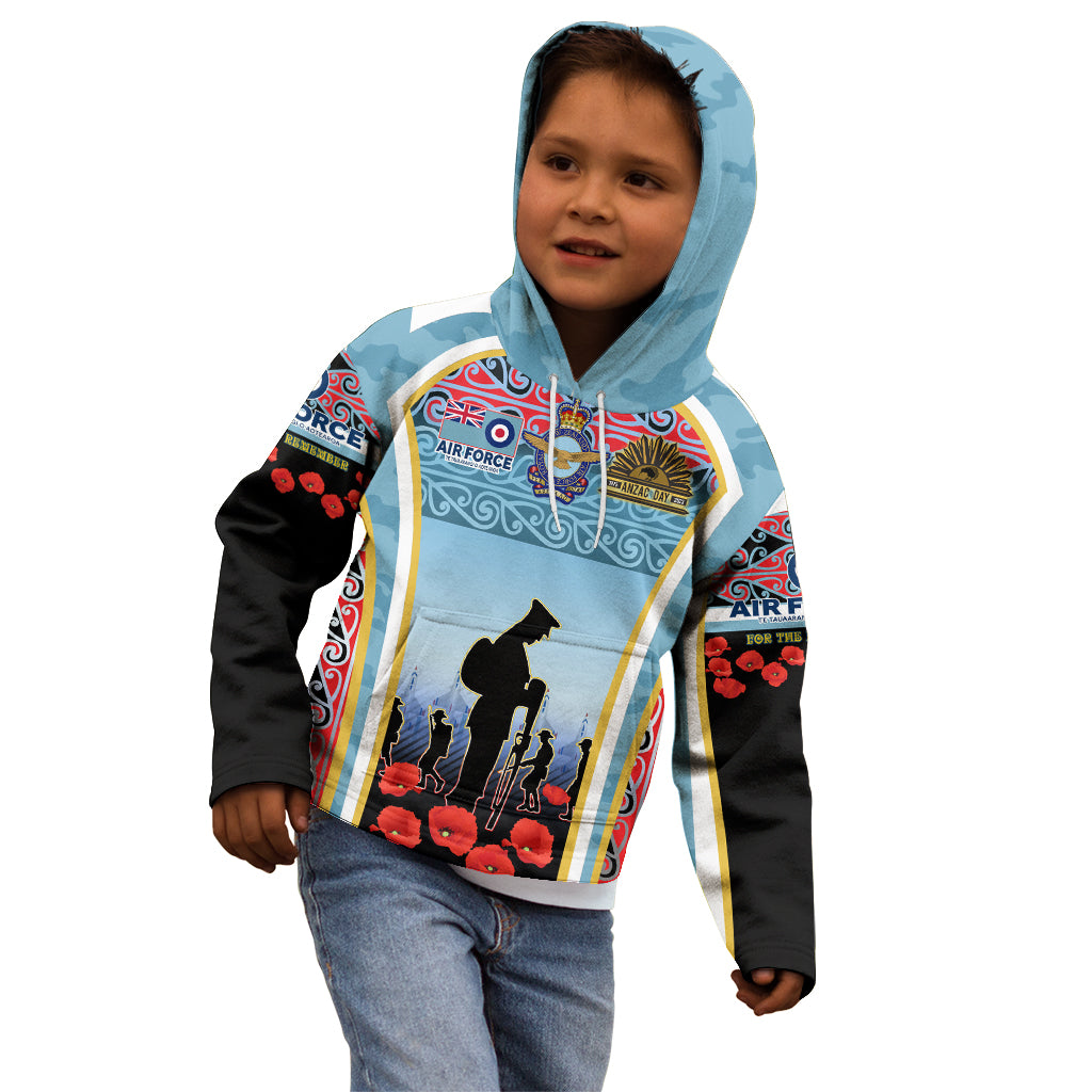 Royal New Zealand Air Force ANZAC Day Kid Hoodie Te Tauaarangi o Aotearoa