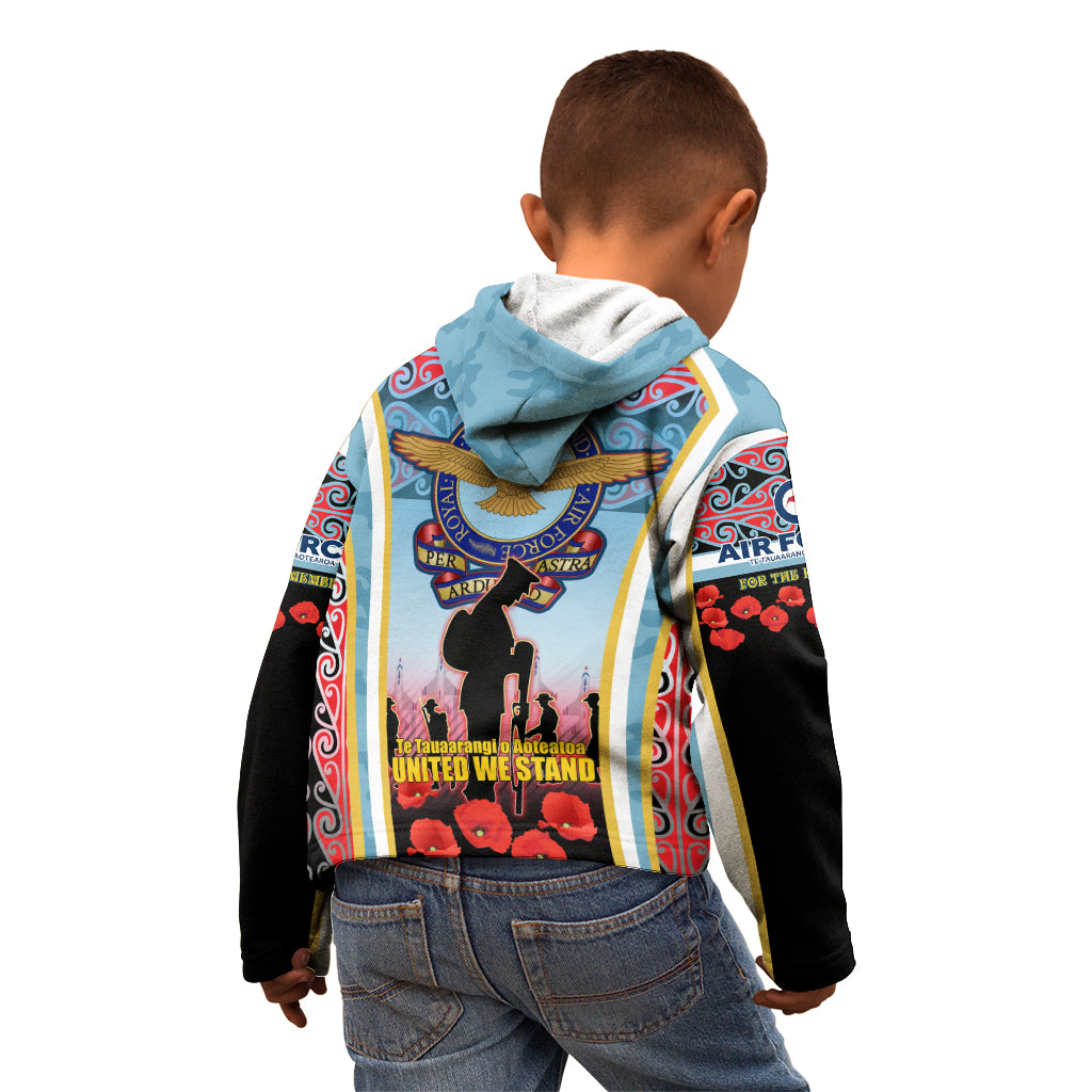 Royal New Zealand Air Force ANZAC Day Kid Hoodie Te Tauaarangi o Aotearoa