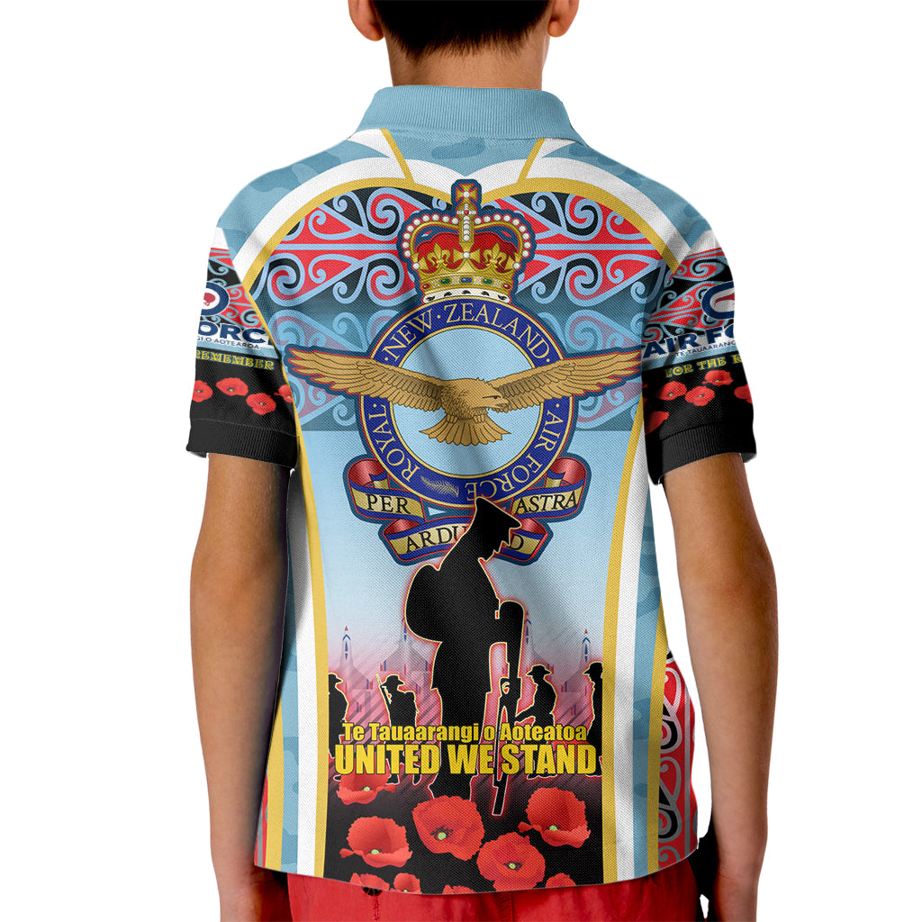 Royal New Zealand Air Force ANZAC Day Kid Polo Shirt Te Tauaarangi o Aotearoa