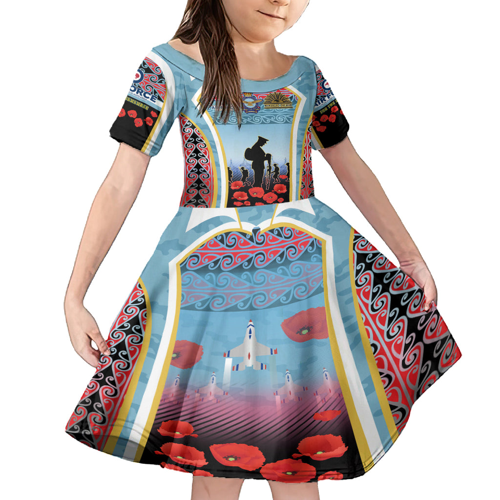 Royal New Zealand Air Force ANZAC Day Kid Short Sleeve Dress Te Tauaarangi o Aotearoa