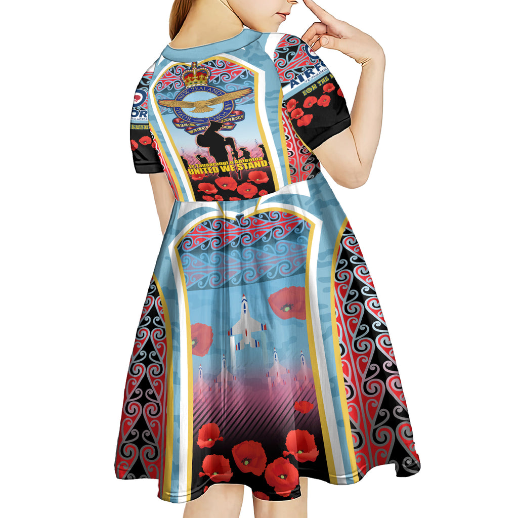 Royal New Zealand Air Force ANZAC Day Kid Short Sleeve Dress Te Tauaarangi o Aotearoa