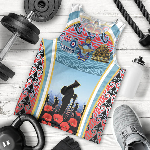 Royal New Zealand Air Force ANZAC Day Men Tank Top Te Tauaarangi o Aotearoa