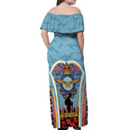 Royal New Zealand Air Force ANZAC Day Off Shoulder Maxi Dress Te Tauaarangi o Aotearoa