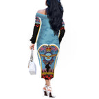 Royal New Zealand Air Force ANZAC Day Off The Shoulder Long Sleeve Dress Te Tauaarangi o Aotearoa