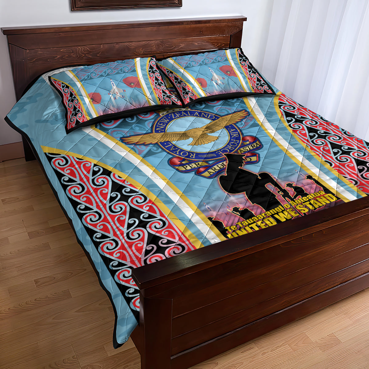 Royal New Zealand Air Force ANZAC Day Quilt Bed Set Te Tauaarangi o Aotearoa