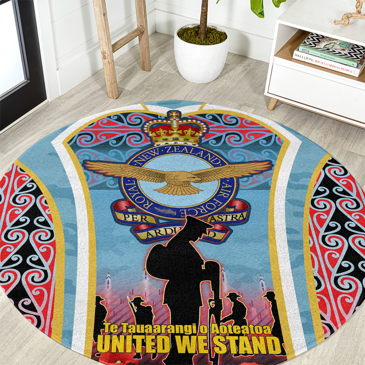 Royal New Zealand Air Force ANZAC Day Round Carpet Te Tauaarangi o Aotearoa