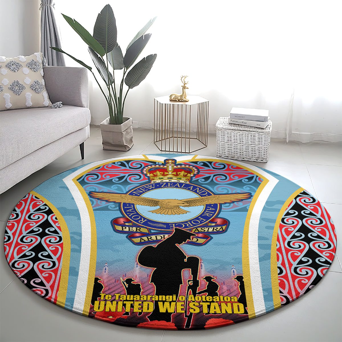 Royal New Zealand Air Force ANZAC Day Round Carpet Te Tauaarangi o Aotearoa