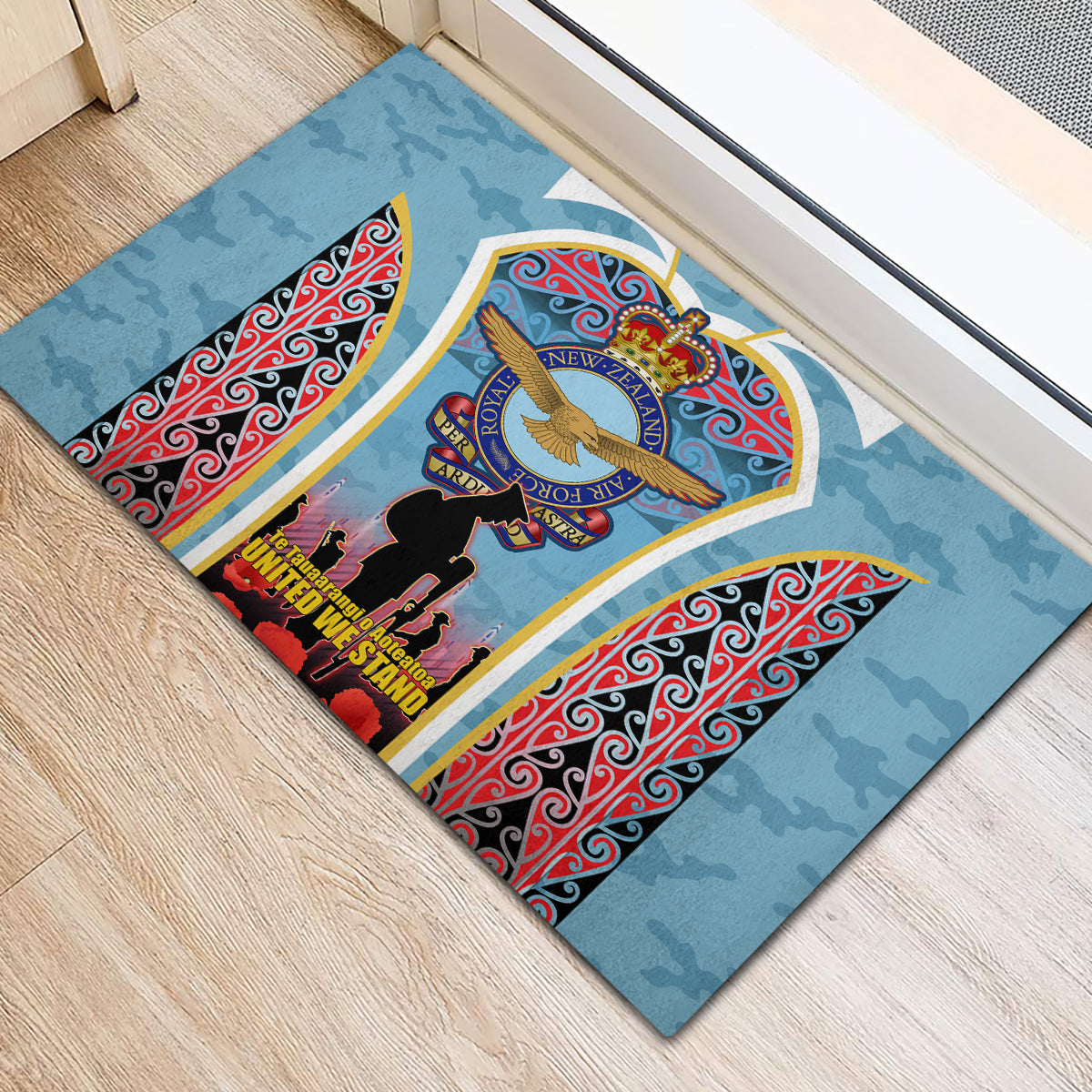 Royal New Zealand Air Force ANZAC Day Rubber Doormat Te Tauaarangi o Aotearoa