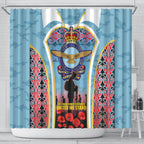 Royal New Zealand Air Force ANZAC Day Shower Curtain Te Tauaarangi o Aotearoa
