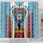 Royal New Zealand Air Force ANZAC Day Shower Curtain Te Tauaarangi o Aotearoa