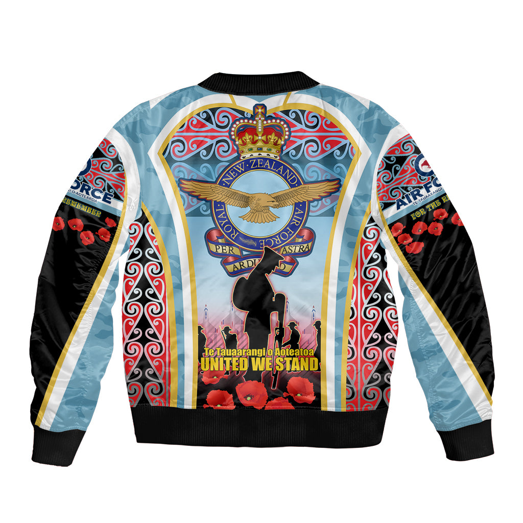 Royal New Zealand Air Force ANZAC Day Sleeve Zip Bomber Jacket Te Tauaarangi o Aotearoa