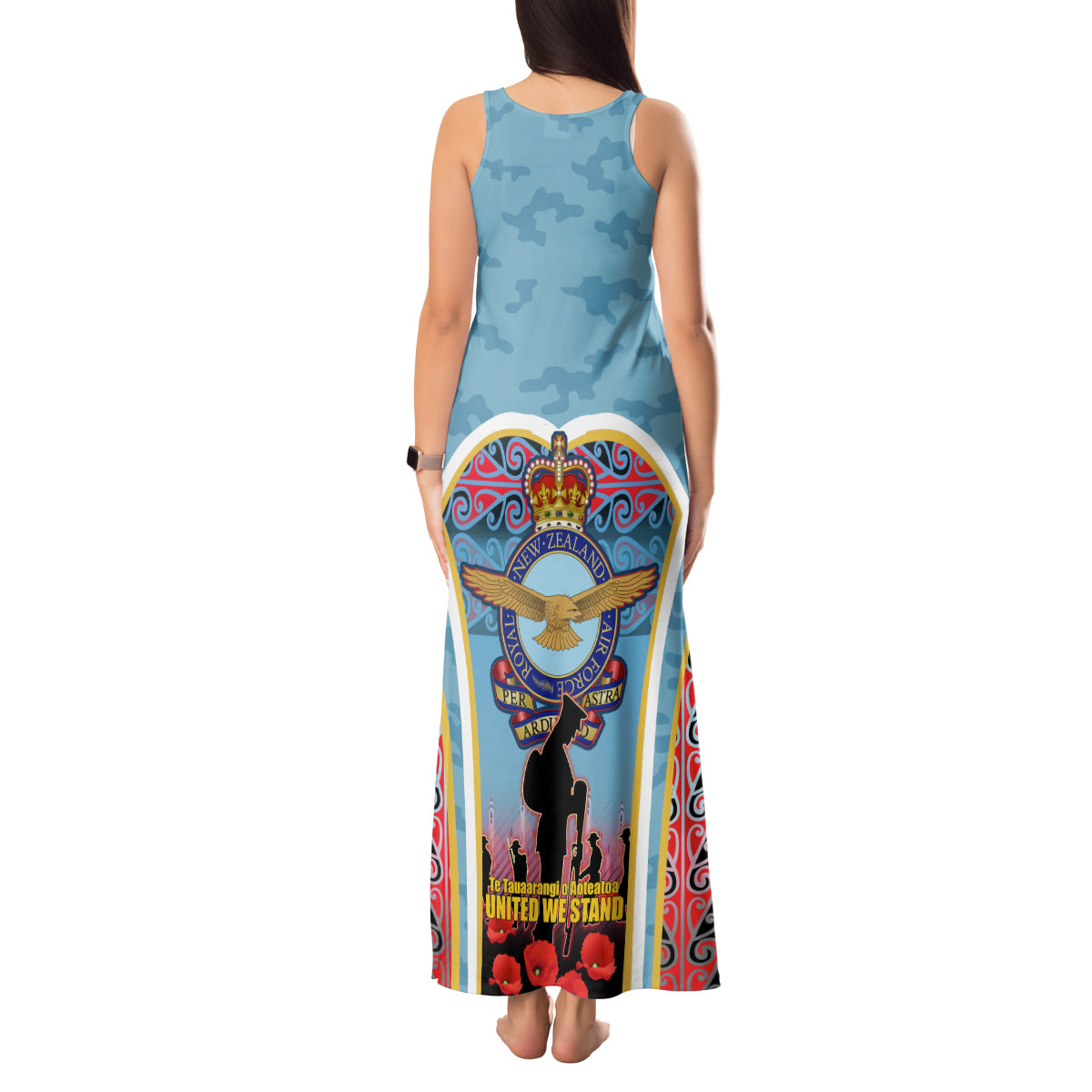 Royal New Zealand Air Force ANZAC Day Tank Maxi Dress Te Tauaarangi o Aotearoa
