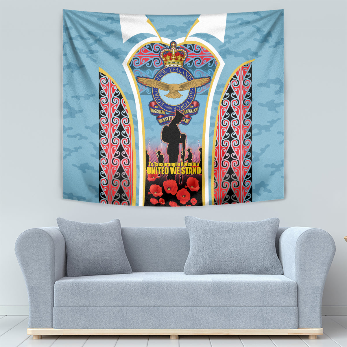 Royal New Zealand Air Force ANZAC Day Tapestry Te Tauaarangi o Aotearoa