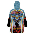 Royal New Zealand Air Force ANZAC Day Wearable Blanket Hoodie Te Tauaarangi o Aotearoa