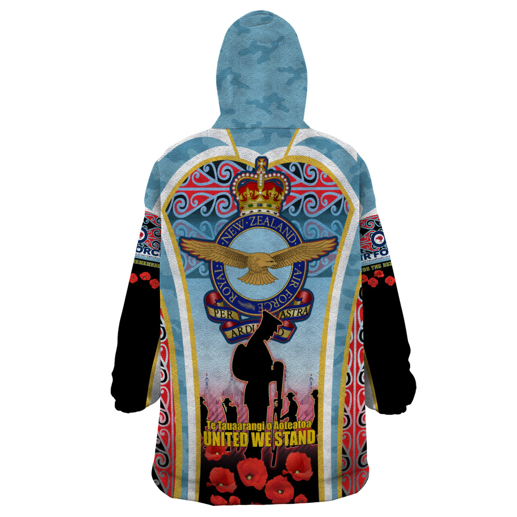 Royal New Zealand Air Force ANZAC Day Wearable Blanket Hoodie Te Tauaarangi o Aotearoa
