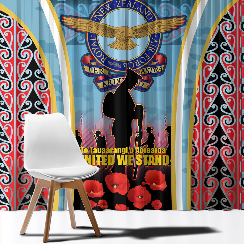 Royal New Zealand Air Force ANZAC Day Window Curtain Te Tauaarangi o Aotearoa