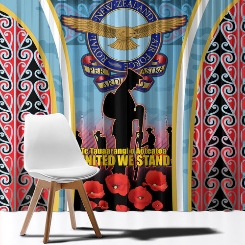 Royal New Zealand Air Force ANZAC Day Window Curtain Te Tauaarangi o Aotearoa