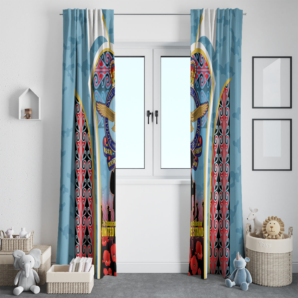 Royal New Zealand Air Force ANZAC Day Window Curtain Te Tauaarangi o Aotearoa