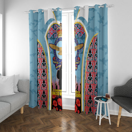 Royal New Zealand Air Force ANZAC Day Window Curtain Te Tauaarangi o Aotearoa
