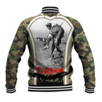 New Zealand and Australia ANZAC Day Baseball Jacket Koala and Kiwi Bird Soldier Gallipoli Camouflage Style