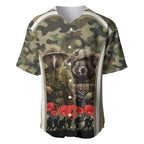 New Zealand and Australia ANZAC Day Baseball Jersey Koala and Kiwi Bird Soldier Gallipoli Camouflage Style