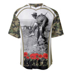 New Zealand and Australia ANZAC Day Baseball Jersey Koala and Kiwi Bird Soldier Gallipoli Camouflage Style