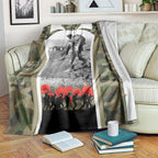 New Zealand and Australia ANZAC Day Blanket Koala and Kiwi Bird Soldier Gallipoli Camouflage Style