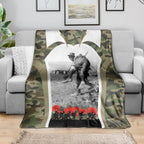 New Zealand and Australia ANZAC Day Blanket Koala and Kiwi Bird Soldier Gallipoli Camouflage Style