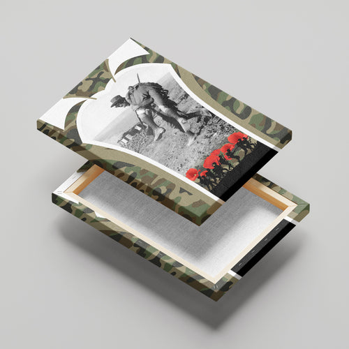 New Zealand and Australia ANZAC Day Canvas Wall Art Koala and Kiwi Bird Soldier Gallipoli Camouflage Style