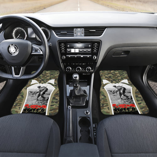New Zealand and Australia ANZAC Day Car Mats Koala and Kiwi Bird Soldier Gallipoli Camouflage Style