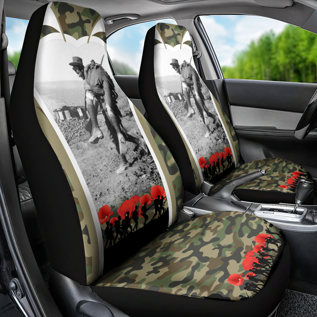 New Zealand and Australia ANZAC Day Car Seat Cover Koala and Kiwi Bird Soldier Gallipoli Camouflage Style
