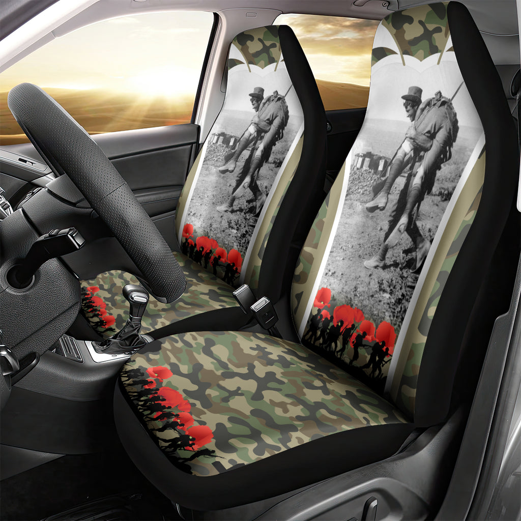 New Zealand and Australia ANZAC Day Car Seat Cover Koala and Kiwi Bird Soldier Gallipoli Camouflage Style