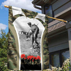 New Zealand and Australia ANZAC Day Garden Flag Koala and Kiwi Bird Soldier Gallipoli Camouflage Style