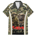 New Zealand and Australia ANZAC Day Hawaiian Shirt Koala and Kiwi Bird Soldier Gallipoli Camouflage Style
