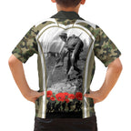 New Zealand and Australia ANZAC Day Hawaiian Shirt Koala and Kiwi Bird Soldier Gallipoli Camouflage Style