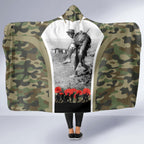 New Zealand and Australia ANZAC Day Hooded Blanket Koala and Kiwi Bird Soldier Gallipoli Camouflage Style