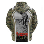 New Zealand and Australia ANZAC Day Hoodie Koala and Kiwi Bird Soldier Gallipoli Camouflage Style
