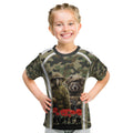 New Zealand and Australia ANZAC Day Kid T Shirt Koala and Kiwi Bird Soldier Gallipoli Camouflage Style