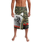 New Zealand and Australia ANZAC Day Lavalava Koala and Kiwi Bird Soldier Gallipoli Camouflage Style