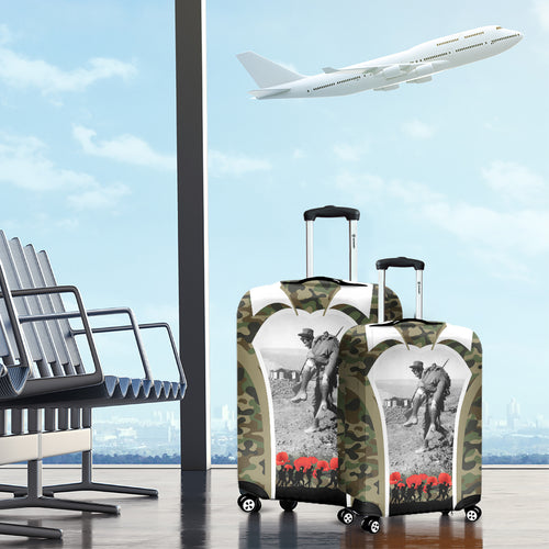 New Zealand and Australia ANZAC Day Luggage Cover Koala and Kiwi Bird Soldier Gallipoli Camouflage Style