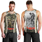 New Zealand and Australia ANZAC Day Men Tank Top Koala and Kiwi Bird Soldier Gallipoli Camouflage Style