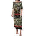 New Zealand and Australia ANZAC Day Puletasi Koala and Kiwi Bird Soldier Gallipoli Camouflage Style