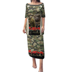 New Zealand and Australia ANZAC Day Puletasi Koala and Kiwi Bird Soldier Gallipoli Camouflage Style