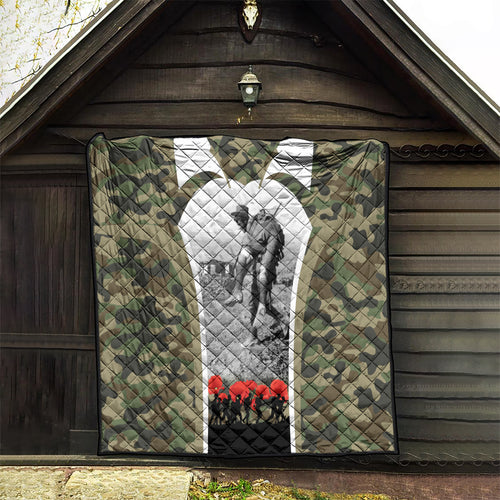 New Zealand and Australia ANZAC Day Quilt Koala and Kiwi Bird Soldier Gallipoli Camouflage Style